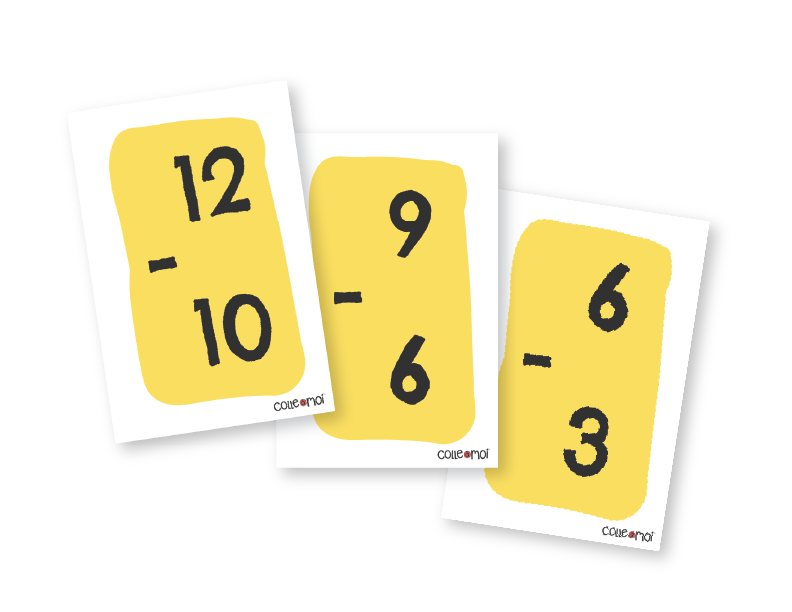 substraction flashcard math