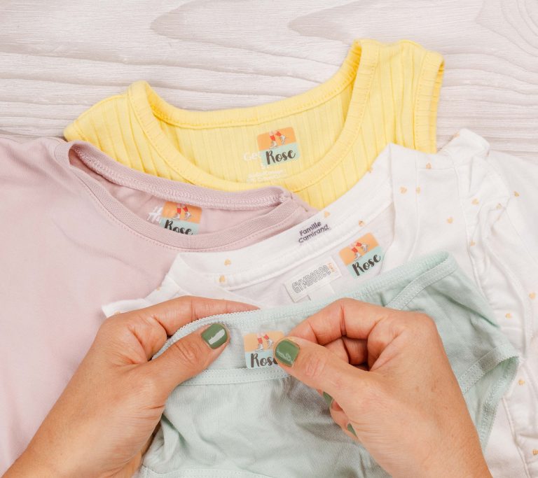 etiquette pour vetements