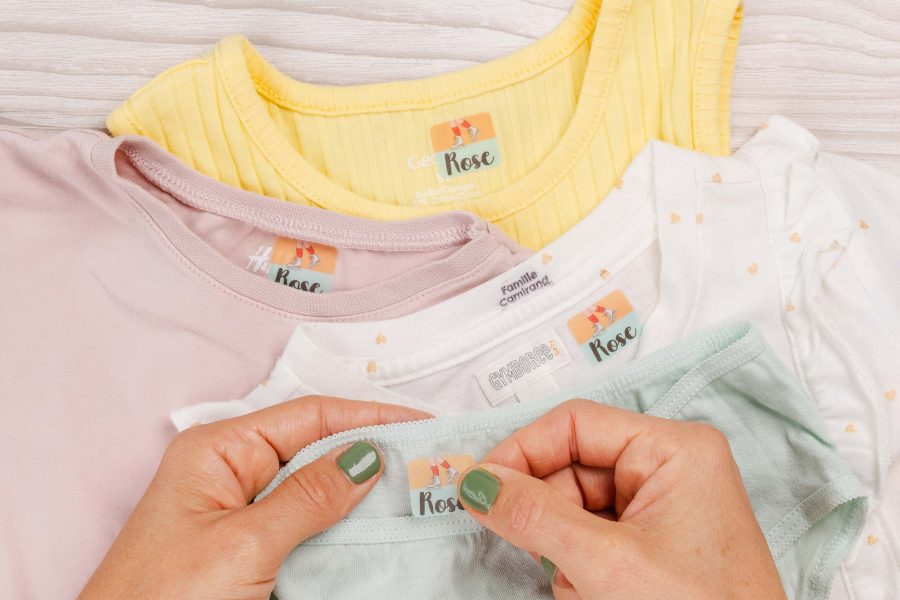 etiquette pour vetements